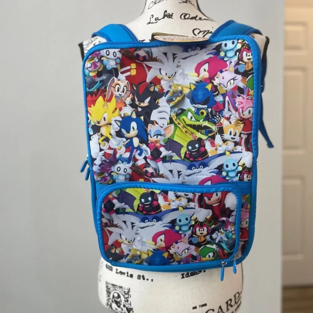 SONIC THE‎ HEDGEHOG LAPTOP BACKPACK AND GAME CASE GAMER GAMING VERSATILE ICONIC